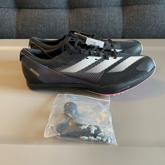 Adidas Adizero Finesse Track Spikes Black White Pink IF1151 Men Sz 7